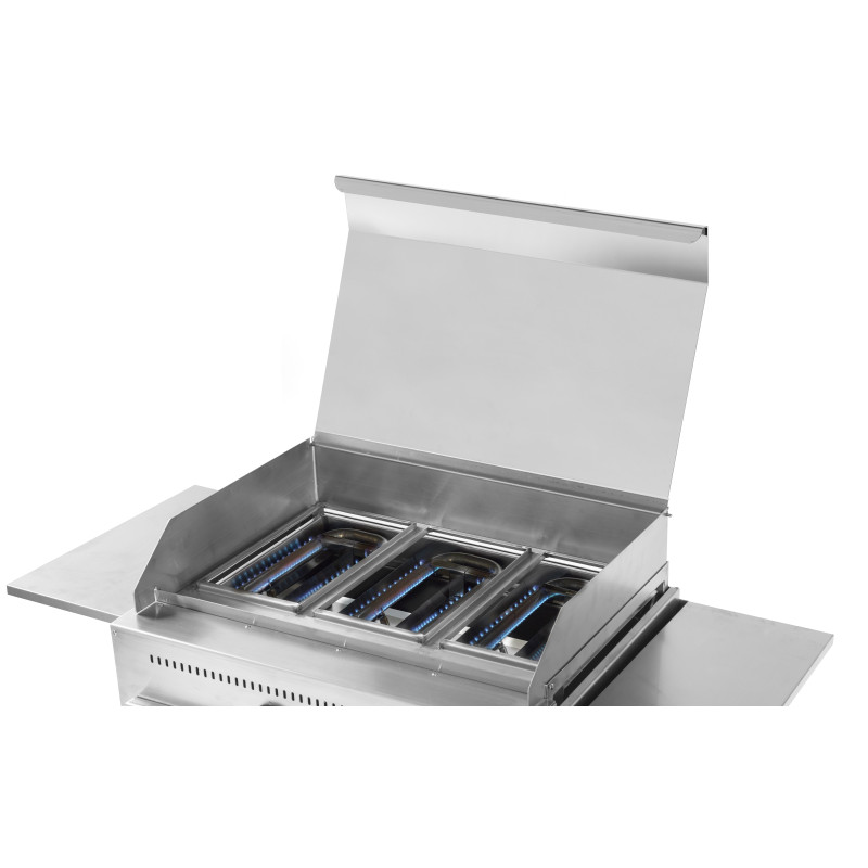 Barbecue a gas Professional 3 fuochi pietra ollare