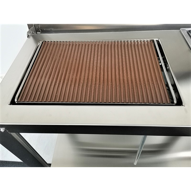 Cucina a Gas da Esterno con piastra smaltata in pietra refrattaria