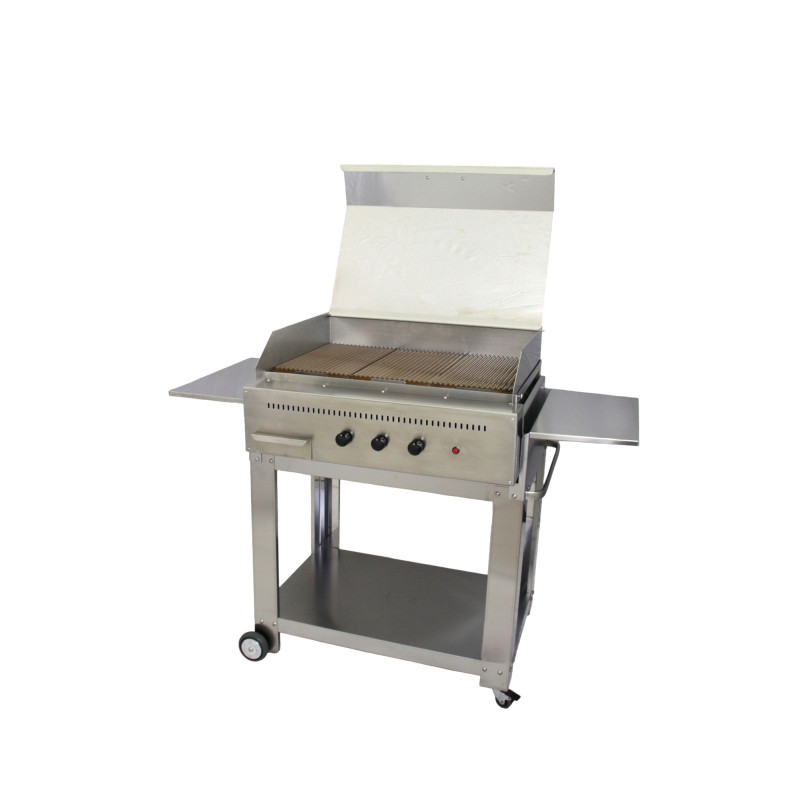 Barbecue a gas Professional 3 fuochi piastra smaltata