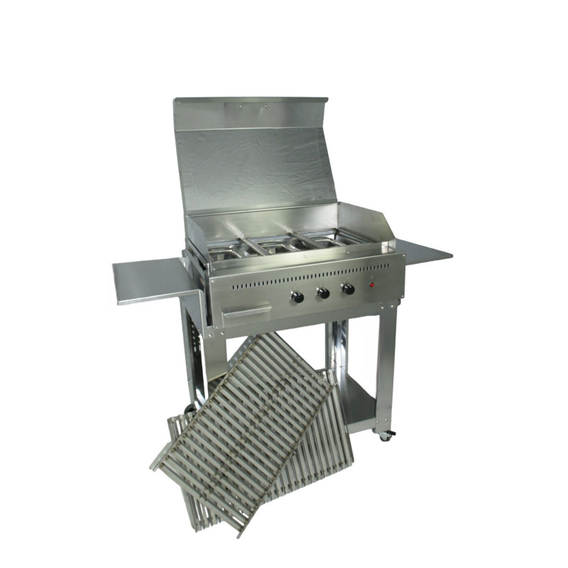 Barbecue a gas Professional 3 fuochi angolari doppia