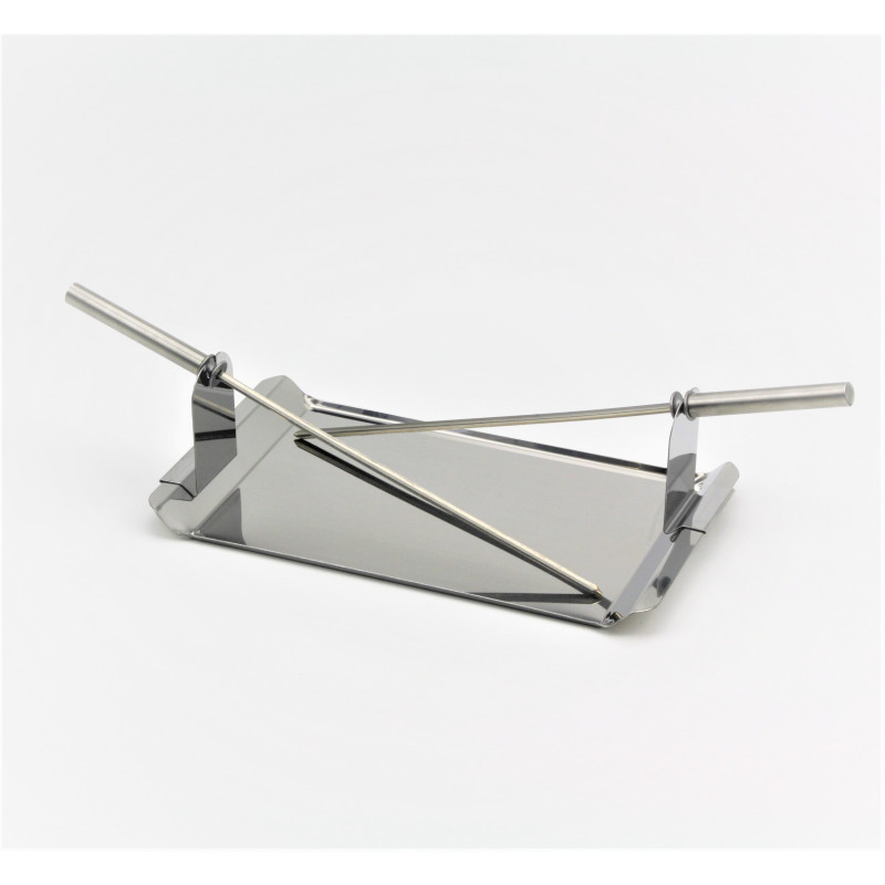 Piatto in acciaio inox con spiedini