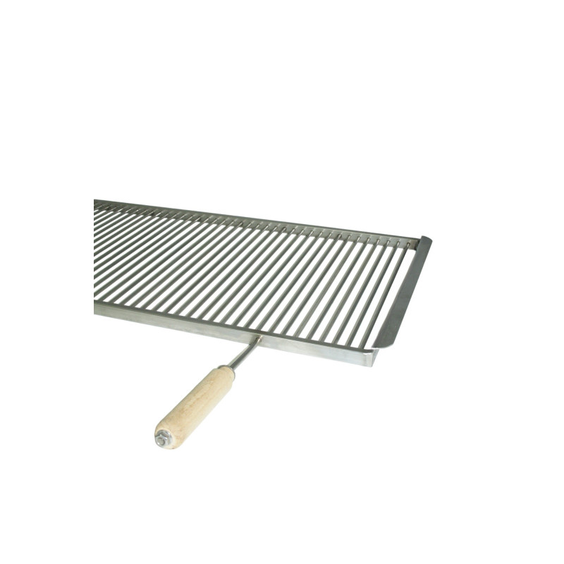 Griglie in tondino con misure personalizzate con guide di sollevamento per caminetti in muratura