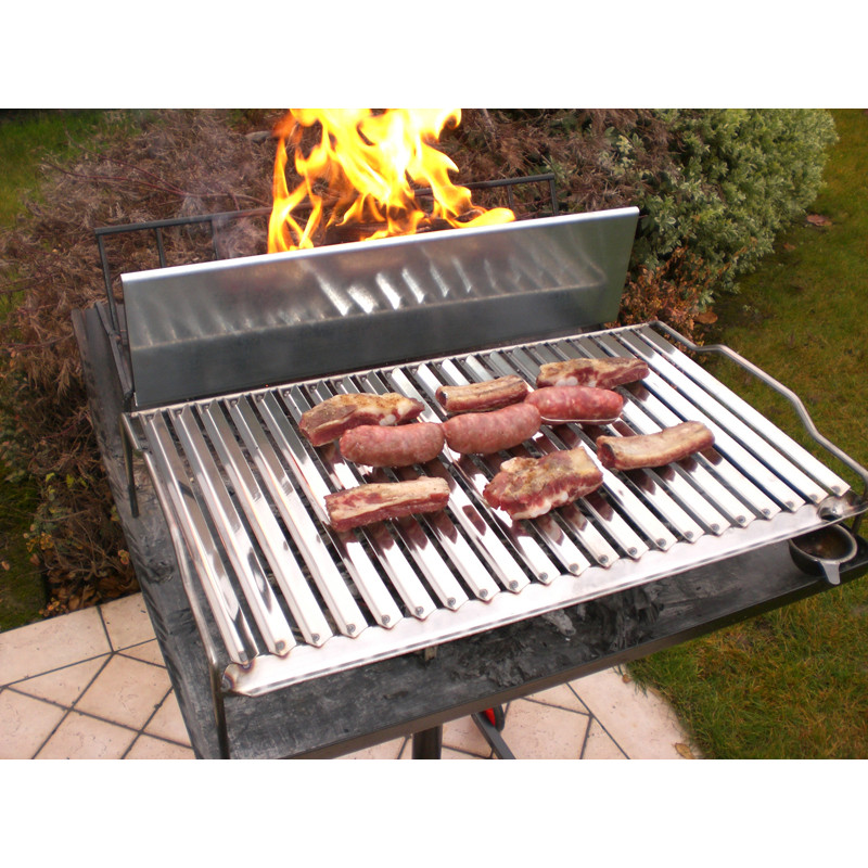 Barbecue a legna con griglia in acciaio inox 304