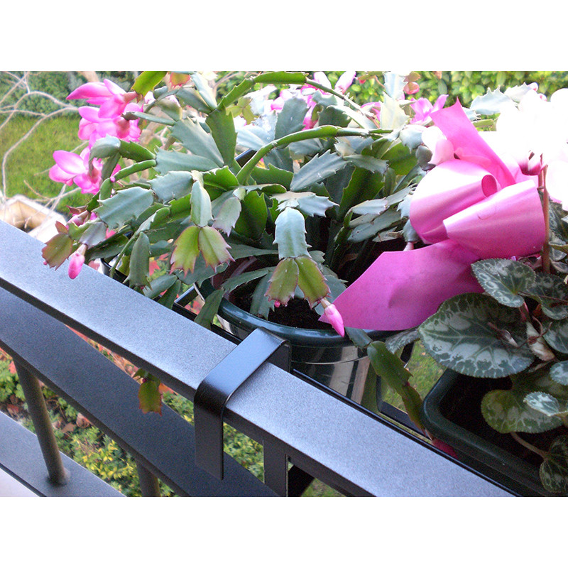 Portavaso da poggiolo gancio fisso