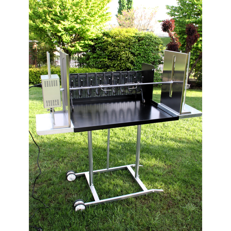 Barbecue Maxi con girarrosto elettrico e spiedo in acciaio inox 304