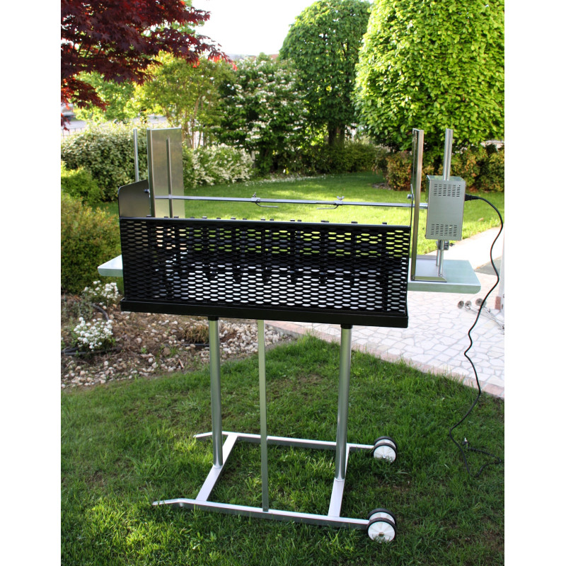 Barbecue Maxi con girarrosto elettrico e spiedo in acciaio inox 304