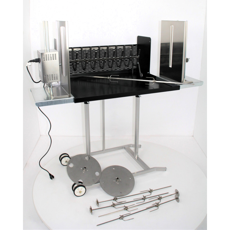 Barbecue Maxi con girarrosto elettrico e spiedo planetario