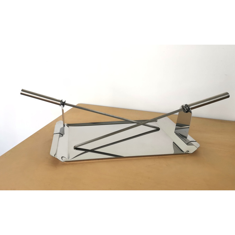 Piatto in acciaio inox con spiedini