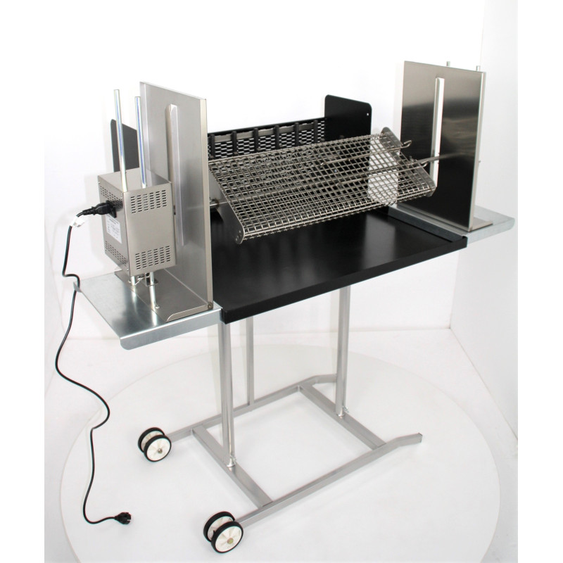 Barbecue Maxi con girarrosto elettrico e Griglia girevole in acciaio inox 304