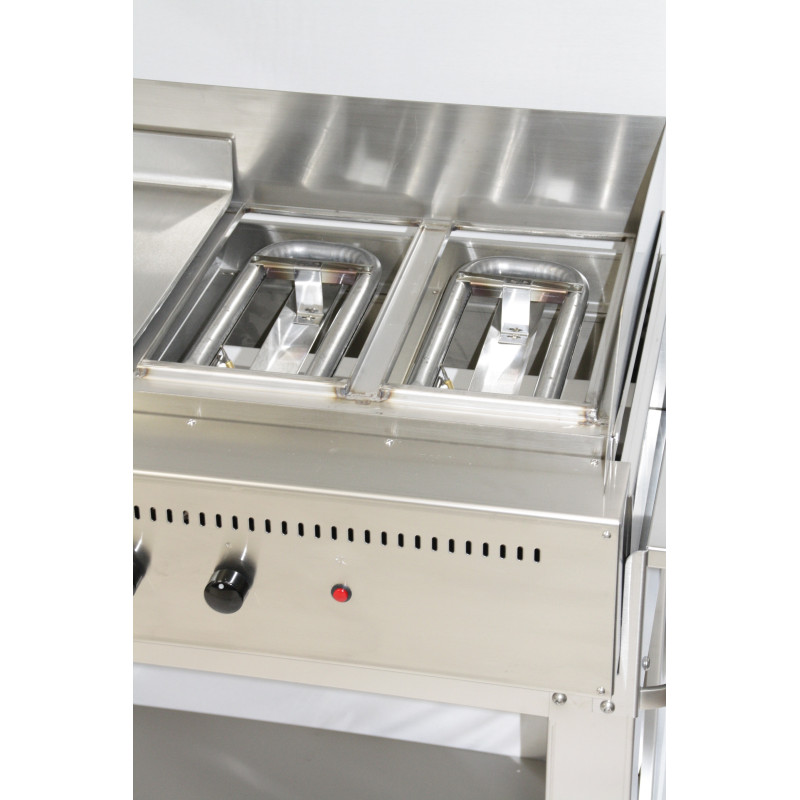 Barbecue a gas Professional 4 fuochi Inox Ondulata