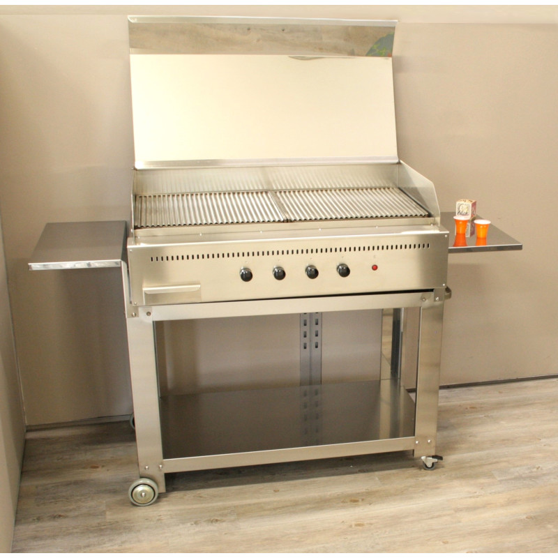 Barbecue a gas Professional 4 fuochi Inox Ondulata