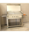 Barbecue a gas Professional 4 fuochi Inox Ondulata