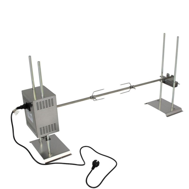 Girarrosto a legna con spiedo in acciaio