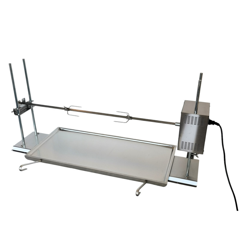 Girarrosto a legna con spiedo in acciaio