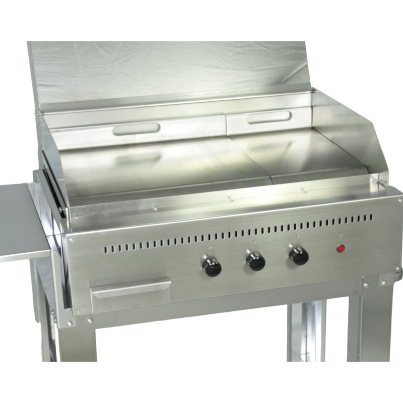 Barbecue a gas Professional 3 fuochi piastra liscia