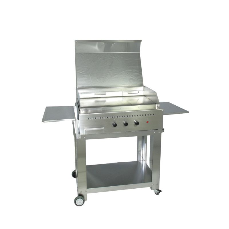 Barbecue a gas Professional 3 fuochi piastra liscia