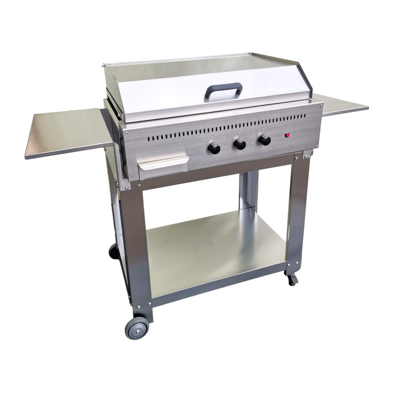 Barbecue a gas Professional 3 fuochi piastra liscia