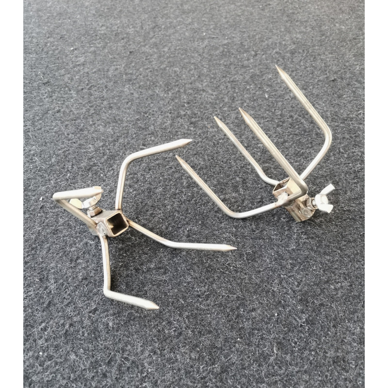 Fermaporchetta SINGOLI a 4 punte in acciaio