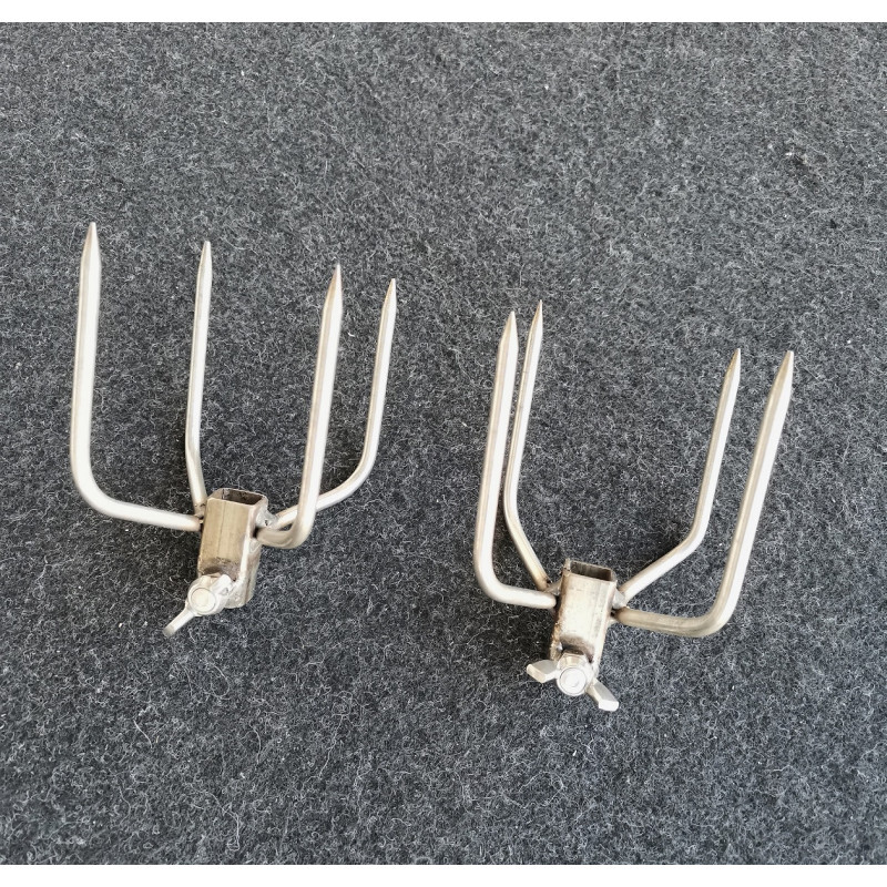 Fermaporchetta SINGOLI a 4 punte in acciaio