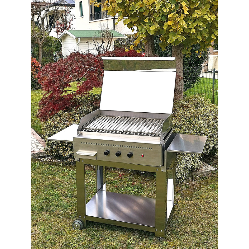 Barbecue a gas Professional 3 fuochi angolari doppia