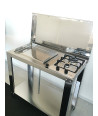 Cucina a Gas da Esterno con plancha liscia in acciaio inox 304