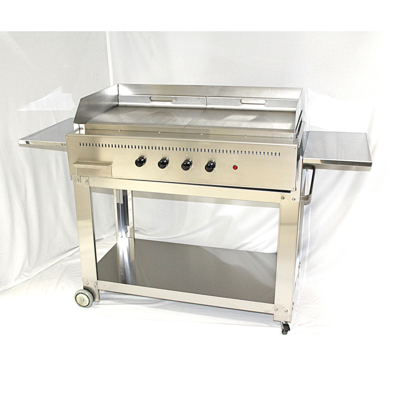 Barbecue a gas Professional 4 fuochi piastra liscia
