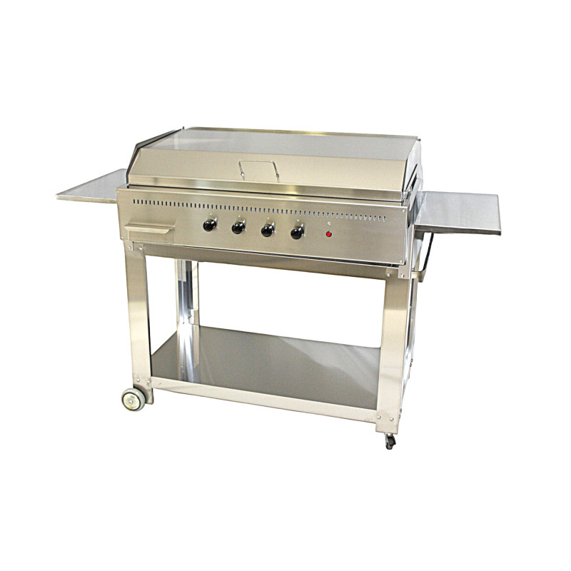 Barbecue a gas Professional 4 fuochi piastra liscia