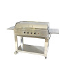 Barbecue a gas Professional 4 fuochi piastra liscia
