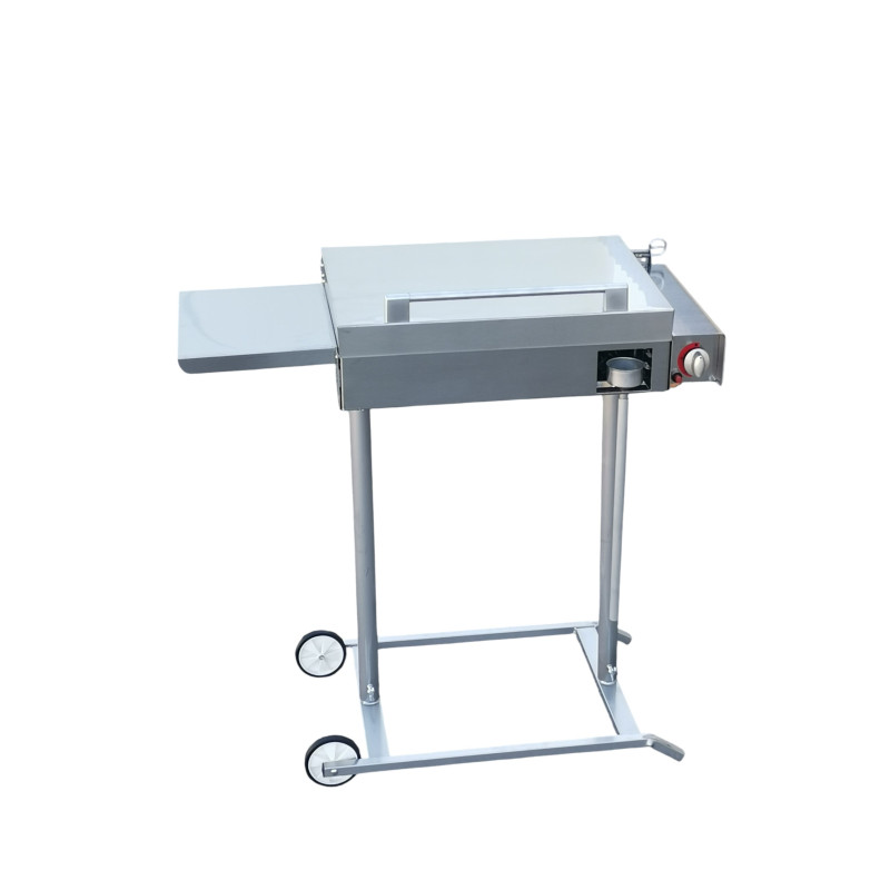 Barbecue a gas con piastra in pietra ollare e Fry Top