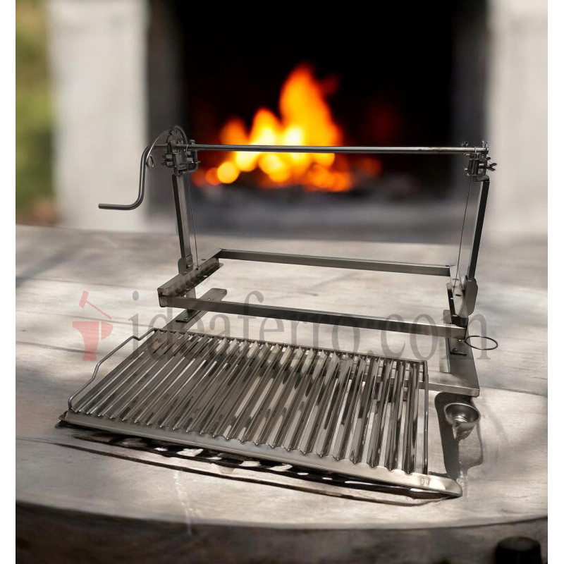 Griglia con sistema di sollevamento