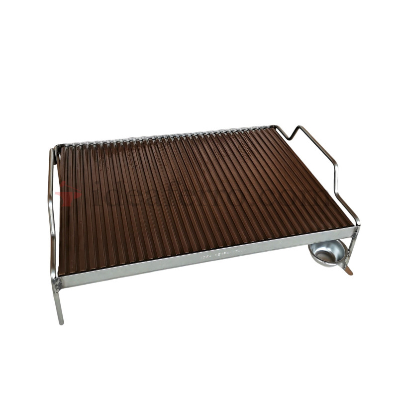 Griglia con pietra refrattaria smaltata