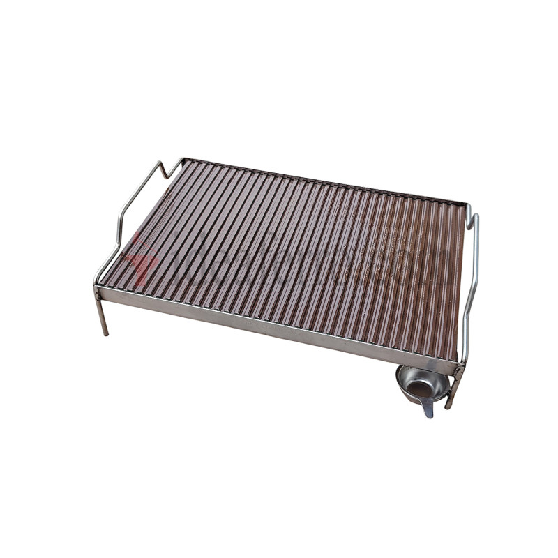 Griglia con pietra refrattaria smaltata