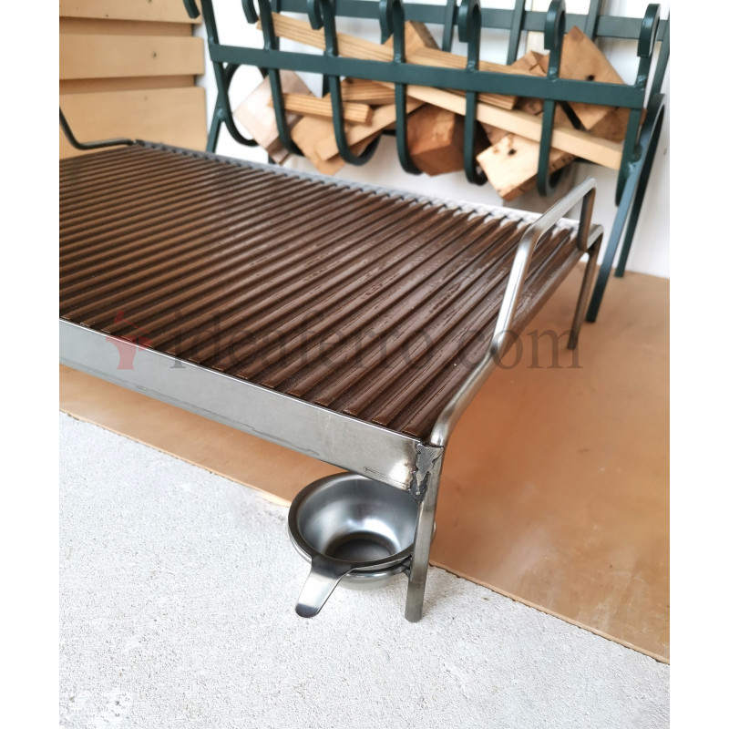 Griglia con pietra refrattaria smaltata