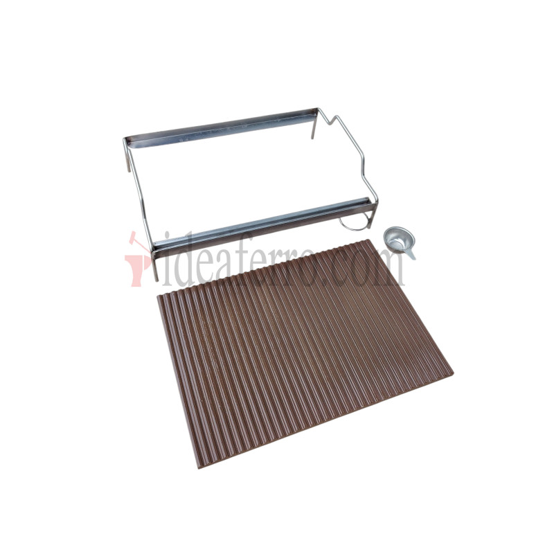 Griglia con pietra refrattaria smaltata