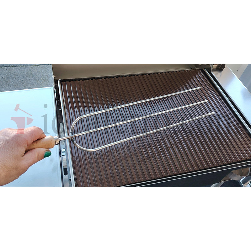 Spiedone a 3 punte in acciaio inox 304