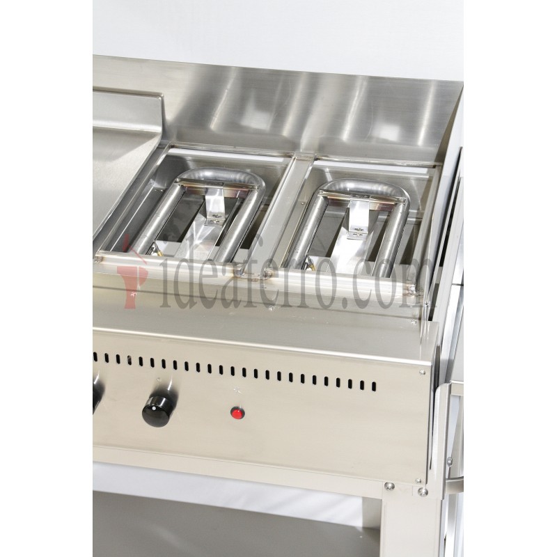 Barbecue a gas Professional 4 fuochi pietra ollare