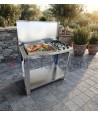Cucina a Gas da Esterno con plancha liscia in acciaio inox 304
