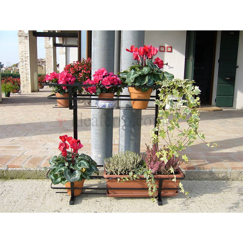 Portavaso a 2 piani con o senza ruote