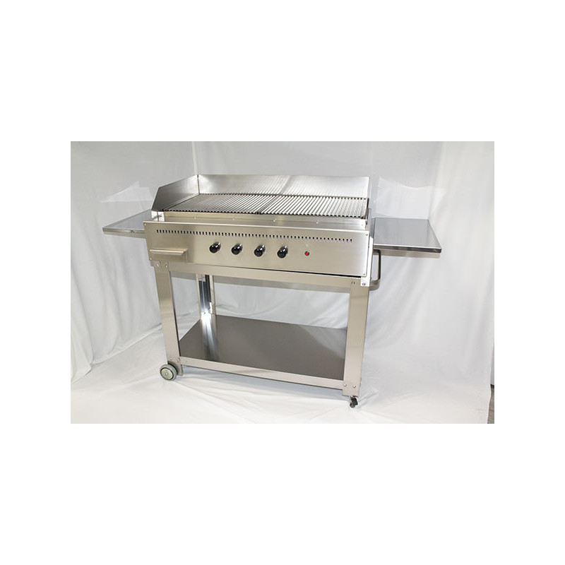 Barbecue a gas Professional 4 fuochi Inox Ondulata