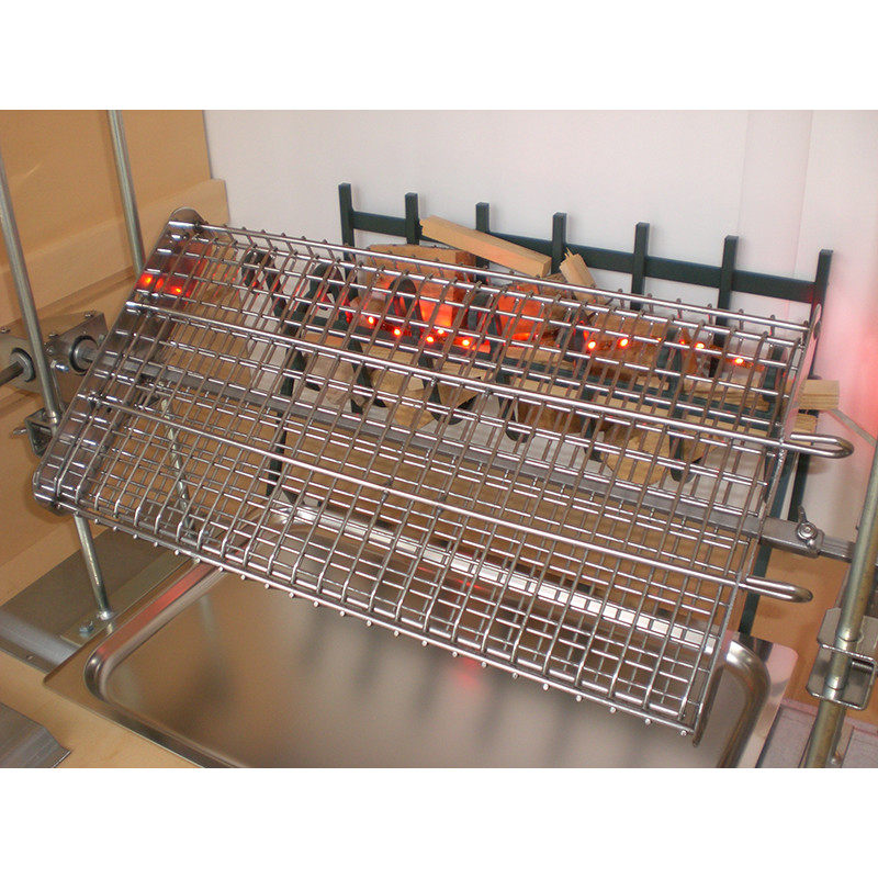 Graticola girevole per girarrosto a legna